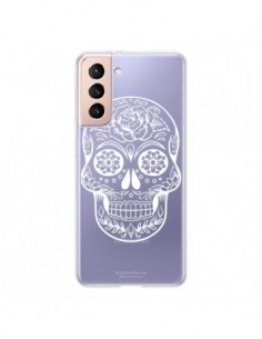 Coque Samsung Galaxy S21 5G Tête de Mort Mexicaine...