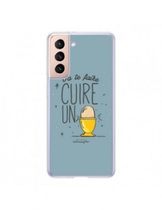 Coque Samsung Galaxy S21 5G Va te faire cuir un oeuf gris...