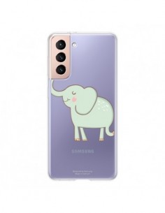 Coque Samsung Galaxy S21 5G Elephant Elefant Animal Coeur...