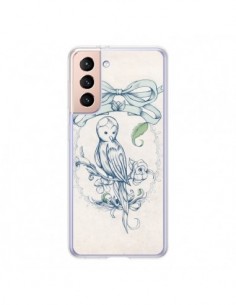 Coque Samsung Galaxy S21 5G Bird Oiseau Mignon Vintage -...