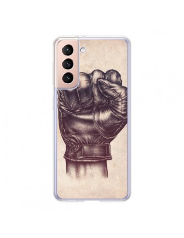 Coque Samsung Galaxy S21 5G Fight Poing Cuir - Lassana