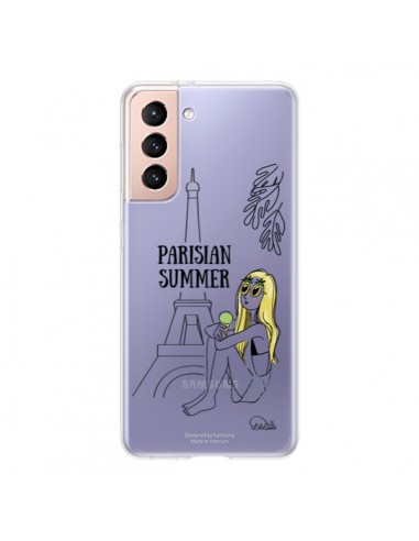 Coque Samsung Galaxy S21 5G Parisian Summer Ete Parisien Transparente - Lolo Santo
