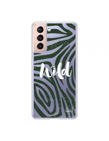 Coque Samsung Galaxy S21 5G Wild Zebre Jungle Transparente - Lolo Santo