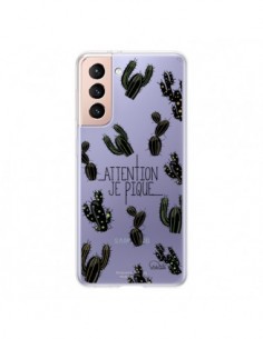 Coque Samsung Galaxy S21 5G Cactus Je Pique Transparente...