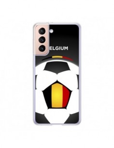 Coque Samsung Galaxy S21 5G Belgique Ballon Football -...