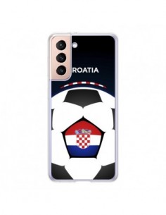 Coque Samsung Galaxy S21 5G Croatie Ballon Football -...