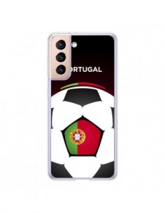 Coque Samsung Galaxy S21 5G Portugal Ballon Football -...