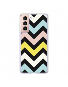 Coque Samsung Galaxy S21 5G Azteque Chevron Sunny - Mary...