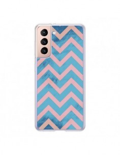 Coque Samsung Galaxy S21 5G Azteque Chevron Sunset - Mary...