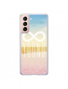 Coque Samsung Galaxy S21 5G Forever Young Plage - Mary...