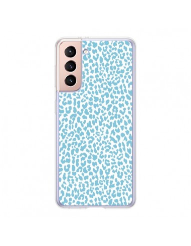 Coque Samsung Galaxy S21 5G Leopard Turquoise - Mary Nesrala