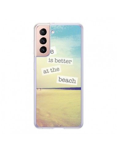 Coque Samsung Galaxy S21 5G Life is better at the beach Ete Summer Plage - Mary Nesrala