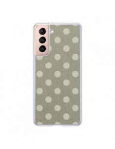 Coque Samsung Galaxy S21 5G Pois Polka Camel - Mary Nesrala