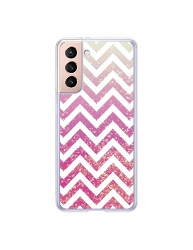 Coque Samsung Galaxy S21 5G Chevron Pixie Dust Triangle Azteque - Mary Nesrala