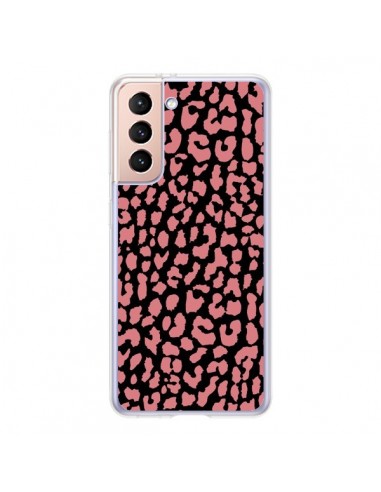 Coque Samsung Galaxy S21 5G Leopard Corail - Mary Nesrala