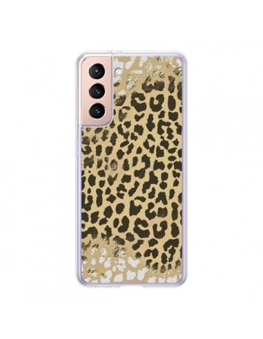 Coque Samsung Galaxy S21 5G Leopard Golden Or Doré - Mary Nesrala