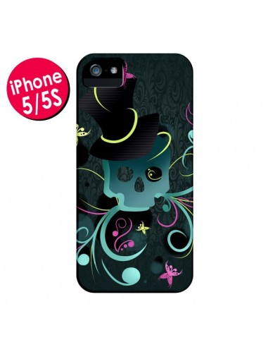 Coque Tête de Mort Papillon Skull pour iPhone 5 et 5S - LouJah