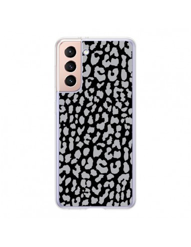 Coque Samsung Galaxy S21 5G Leopard Gris - Mary Nesrala