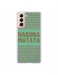 Coque Samsung Galaxy S21 5G Hakuna Matata Roi Lion - Mary...