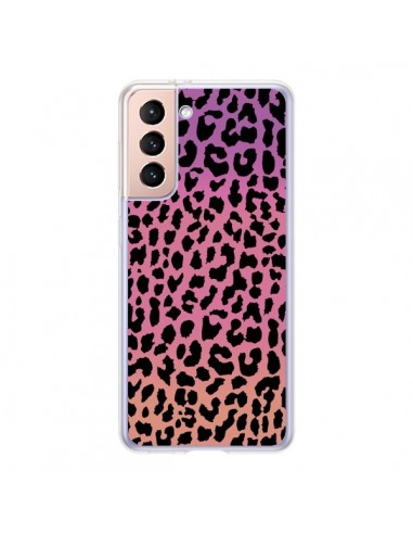 Coque Samsung Galaxy S21 5G Leopard Hot Rose Corail - Mary Nesrala