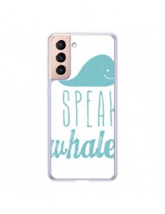 Coque Samsung Galaxy S21 5G I Speak Whale Baleine Bleu -...