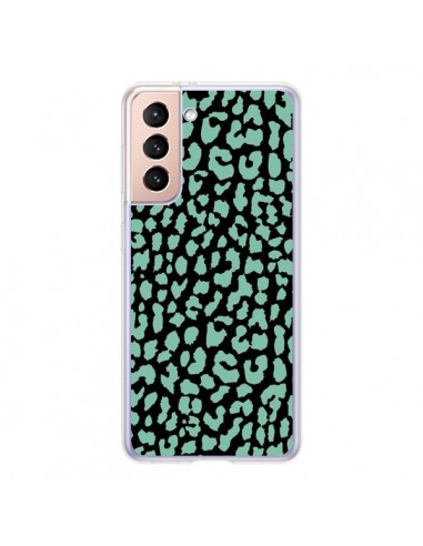 Coque Samsung Galaxy S21 5G Leopard Mint Vert - Mary Nesrala