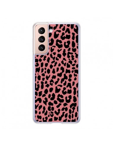 Coque Samsung Galaxy S21 5G Leopard Corail Neon - Mary Nesrala