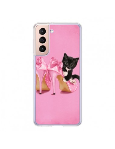 Coque Samsung Galaxy S21 5G Chaton Chat Noir Kitten Chaussure Shoes - Maryline Cazenave