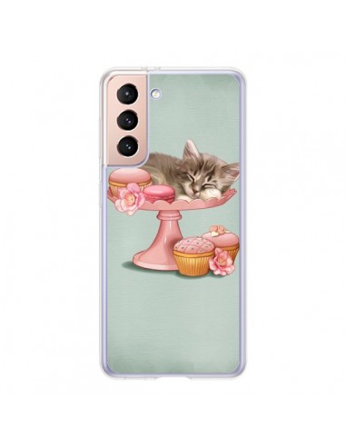 Coque Samsung Galaxy S21 5G Chaton Chat Kitten Cookies Cupcake - Maryline Cazenave