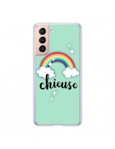 Coque Samsung Galaxy S21 5G Chieuse Arc en Ciel -...