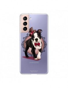 Coque Samsung Galaxy S21 5G Chien Bulldog Dog Gentleman...