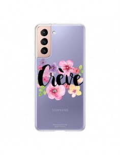 Coque Samsung Galaxy S21 5G Crève Fleurs Transparente -...