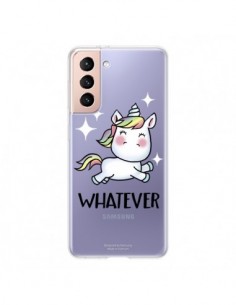 Coque Samsung Galaxy S21 5G Licorne Whatever Transparente...