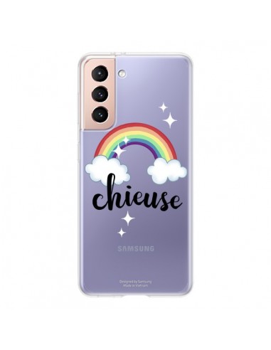 Coque Samsung Galaxy S21 5G Chieuse Arc En Ciel Transparente - Maryline Cazenave