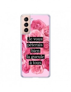 Coque Samsung Galaxy S21 5G Je vous pèterais Fleurs -...