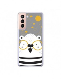 Coque Samsung Galaxy S21 5G Ours à lunettes - Maria Jose...