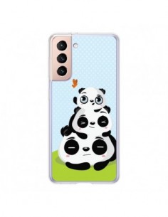 Coque Samsung Galaxy S21 5G Panda Famille - Maria Jose Da...