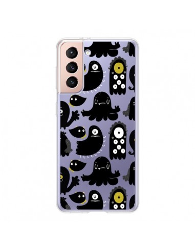 Coque Samsung Galaxy S21 5G Monsters Monstres Pattern Transparente - Maria Jose Da Luz