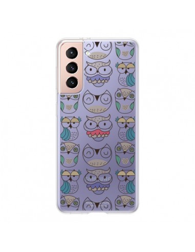 Coque Samsung Galaxy S21 5G Chouettes Owl Hibou Transparente - Maria Jose Da Luz
