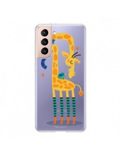 Coque Samsung Galaxy S21 5G L'oiseau et la Girafe Amour...