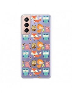 Coque Samsung Galaxy S21 5G Renard Ecureuil Lapin Hibou...