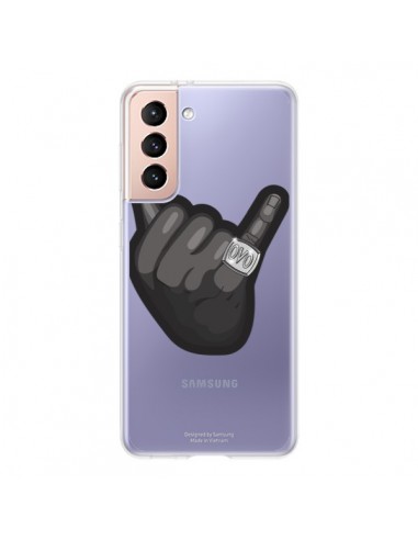 Coque Samsung Galaxy S21 5G OVO Ring bague Transparente - Mikadololo