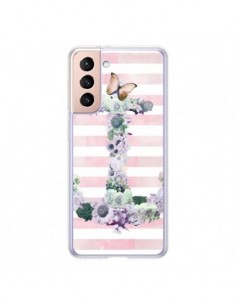 Coque Samsung Galaxy S21 5G Ancre Rose Fleurs Navire -...