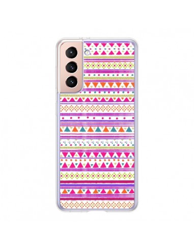 Coque Samsung Galaxy S21 5G Bandana Rose Azteque - Monica Martinez