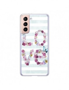 Coque Samsung Galaxy S21 5G Love Fleurs Flower - Monica...