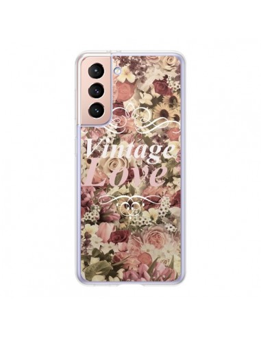 Coque Samsung Galaxy S21 5G Vintage Love Flower - Monica Martinez