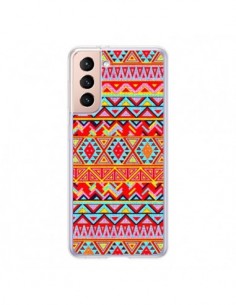Coque Samsung Galaxy S21 5G India Style Pattern Bois...