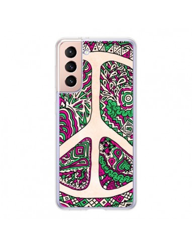 Coque Samsung Galaxy S21 5G Peace and Love Azteque Vainilla - Maximilian San