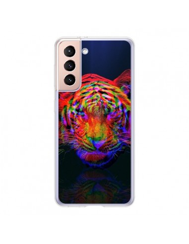 Coque Samsung Galaxy S21 5G Tigre Beautiful Aberration - Maximilian San