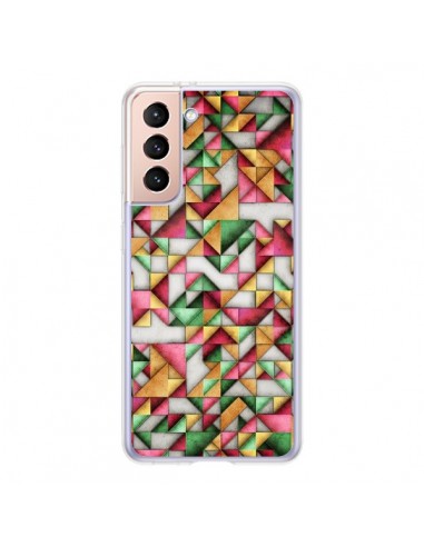 Coque Samsung Galaxy S21 5G Azteque Triangle Geometric World - Maximilian San